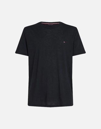 Tommy Hilfiger Mens Tommy Hilfiger Crew-Neck Slub T-Shirt, Desert Sky - Black - Size: 36