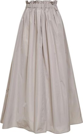 Herno Pliss&eacute; Maxirok - Dames - Maxi Rokken - Grijs - M - Polyester - Rokken