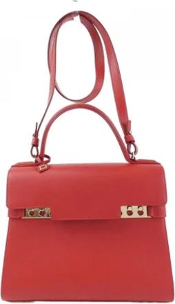 Delvaux Vintage, unisex, Rood, ONE Size, Pre-owned Fabric handbags