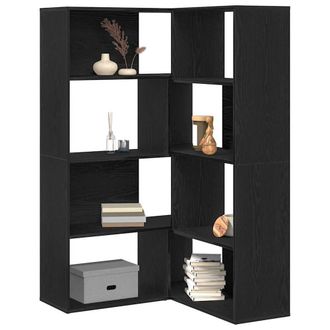 Berkfield Home Modern Corner Cabinet Black Oak 140x30x140 cm Engineered Wood | Size: 140 x 30 x 140 cm