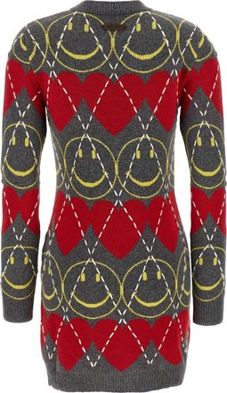 Moschino Womens Multicolor Wool Short Dress