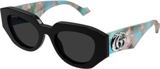 Gucci GG1421S 012 Womens Sunglasses Black Size 51 - Free RX Lenses - Free RX Lenses