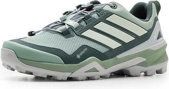 adidas Terrex Skychaser GORE-TEX(r) Hiking Shoes Womens Walking Shoes Silver Green/Linen Green/Ivy : 10.5 B - Medium