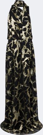 Taller Marmo Kintsugi silk-blend fil coup&eacute; gown