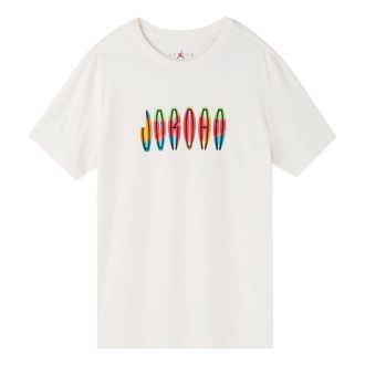 Nike Jordan Air Jordan Solid Color Round Neck Pullover Brand Short Sleeve T-Shirt Mens White DQ7367-133