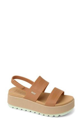 Reef Water Vista Platform Slingback Sandal in Almond/ambrosia at Nordstrom, Size 11