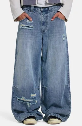 Jaded London USA Flag Appliqu&eacute; Low Rise Colossus Jeans in Denim at Nordstrom, Size 30