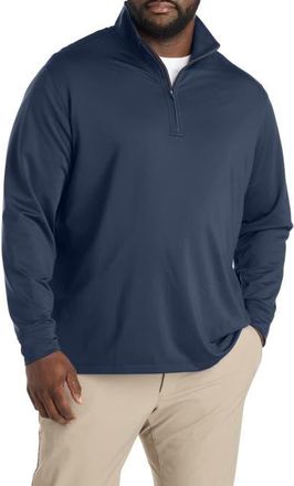 Vineyard Vines Big & Tall Clubhouse Performance 1/4-Zip Pullover in Blue Blazer at Nordstrom, Size 4X Big