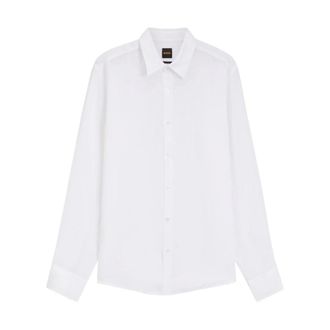 HUGO BOSS Regular-fit Shirt in Linen - male - Hugo - Formal Shirts - White - 2XL - Shirts
