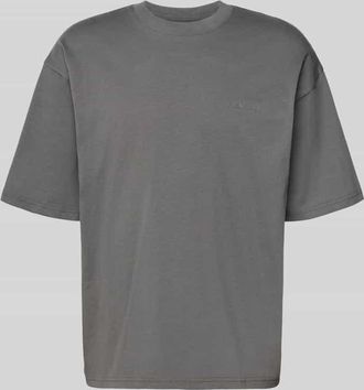 Review Oversized T-Shirt mit Logo und Rundhalsausschnitt in Dunkelgrau, Gr&ouml;&szlig;e XXL