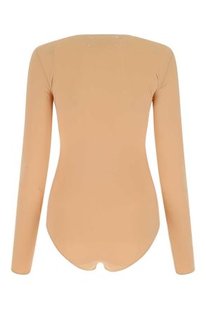 Maison Margiela Womens Skin Pink Stretch Nylon Bodysuit 121 Exterior: Elastane Maglie Sweater