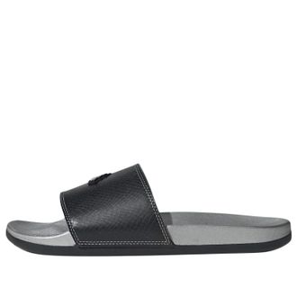 adidas Adilette Comfort Slides Asia Sizing Black Silver Metallic JQ2254