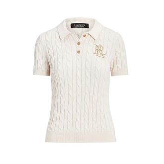Ralph Lauren Polo Shirts, female, Beige, Size: XL Vesta Polo Shirt