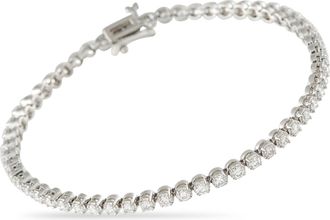 Luxury Bazaar 14K White Gold 1.65ct Diamond Tennis Bracelet MF30-110625