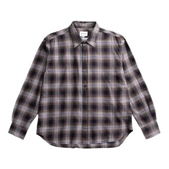 Norse Projects Camicia Oversize in Flanella di Cotone Fine Falster a Quadri - - Shirts - Uomo - Viola - L