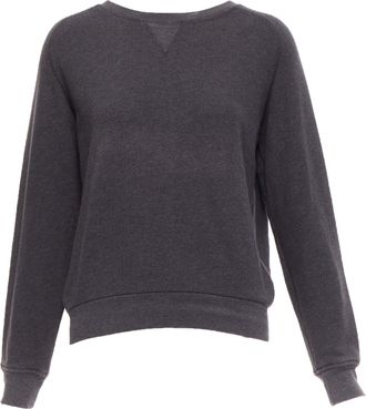 Dries Van Noten grey cotton blend silver zip back pullover sweater S