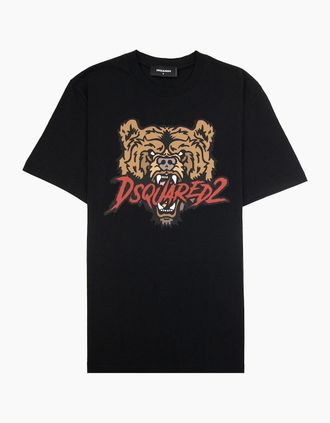 Dsquared2 Mens Dsquared2 Bear Logo Cool Fit T Shirt Black 900 - Size: 46