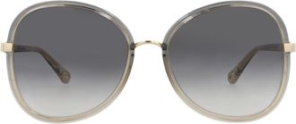 Chlo&eacute; Round-Frame Injection Sunglasses