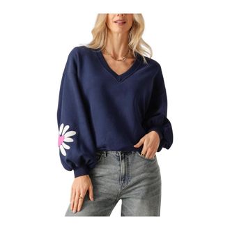 Ydence Ydence, Dames, Sweatshirts & Hoodies, Blauw, Maat: XL Katoen