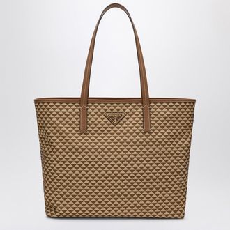 Prada Caramel-coloured bag in printed Re-Nylon