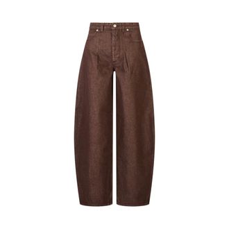 Jacquemus Jeans, Dames, Bruin, W24, Katoen, Le De-N&icirc;mes Ovalo