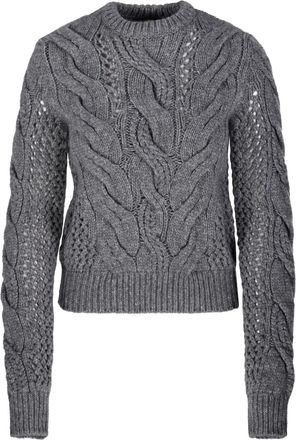 Sportmax Maglione con occhielli - Grigio