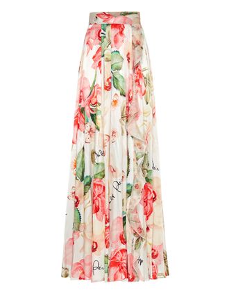 Philipp Plein Long Skirt Flowers