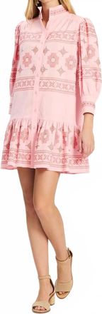 Tyler B&ouml;e Christy Cotton Embroidery Dress In Pale Rosette