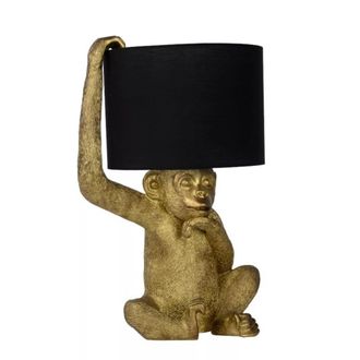 Lucide L&aacute;mpara de mesa de sint&eacute;tico 1xe14, negro