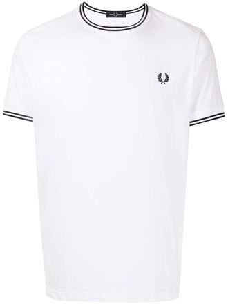 Fred Perry T-shirt met geborduurd logo - Wit