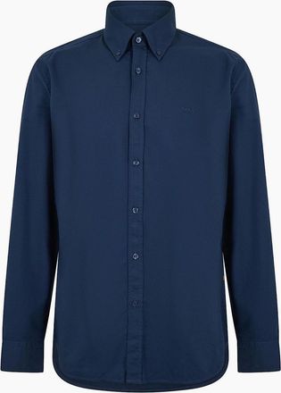 HUGO BOSS Mens Mens Rickert M 10275448 01 Oxford Shirt - Navy - Size: 46/Regular