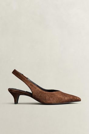 GANT Women Tillbye Suede Heels (37) DARK BROWN
