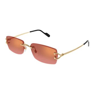 Cartier D&eacute;cor C Sunglasses - female - Cartier - Sunglasses - Yellow - ONE SIZE - Accessories