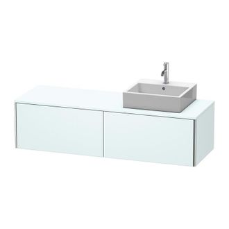 Duravit Meuble Sous-vasque Xsquare 400x1600x548m Avec &Eacute;clairage Re Bleu Clair Mat