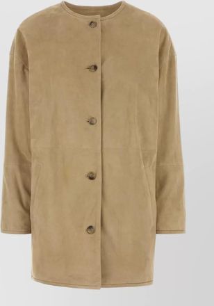 Loulou Studio suede single-breasted coat