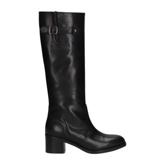 Stefano Lauran Schoenen, Dames, Zwart, 36 EU, Leer, Zwarte Leren Laarzen 7436