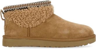 UGG Bruine Su&egrave;de Enkellaarzen voor Vrouwen - Dames - Winterlaarzen - Bruin - 36 EU - Su&egrave;de - Schoenen