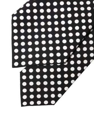Dolce & Gabbana Polka-Dot Silk Necktie - Black