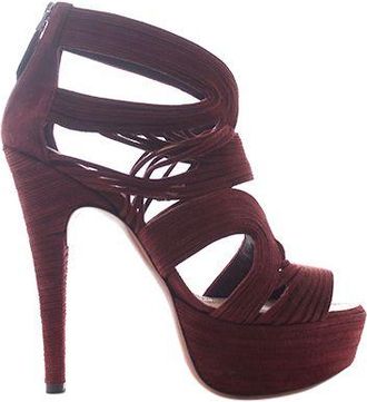 Alaia Suede Cut-Out Platform Sandals Size 39