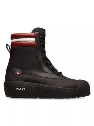 Bally Mens Croker Calf Leather Shirling-Lined Boots In Black