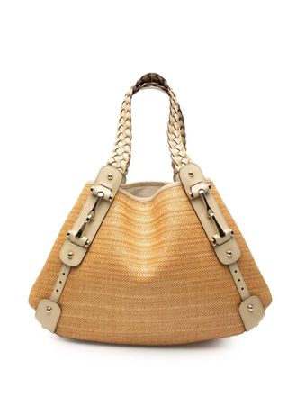 Gucci 2000-2015 Raffia Pelham shoulder bag - women - Calf Leather/Raffia - One Size - Brown