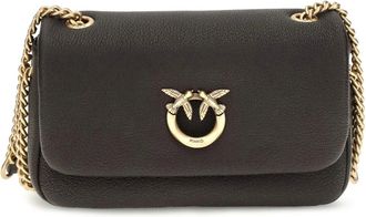 Pinko Medium Love Bag Click Soft Borsa a Spalla Orizzontale - - Bags - Donna - Marrone - ONE SIZE