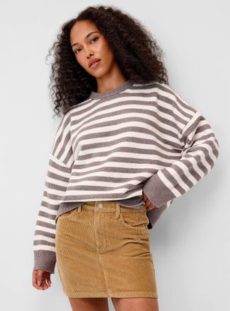 Twik Womens Oversized twin-stripe sweater