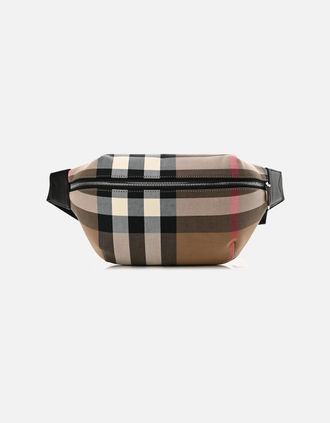 Burberry Mens Burberry Sonny Bum/Side Taupe Brown Check Bag