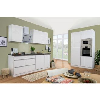 Respekta Cucina blocco cucina blocco cucina senza maniglie bianco Lorena 345 cm Respekta