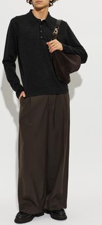 Christophe Lemaire Pleated Trousers, Mens, Brown