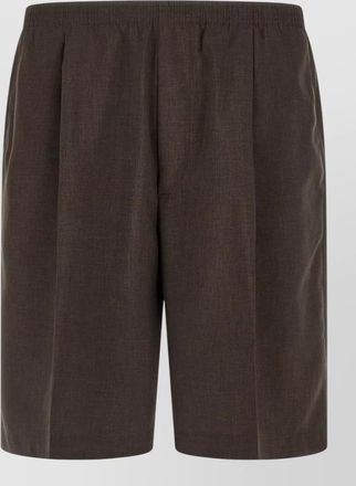Cellar Door arno pleated bermuda shorts zip pocket
