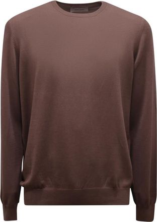 Gran Sasso Katoenen Trui - Heren - Ronde hals truien - Bruin - 3XL - Katoen - Truien & Vesten