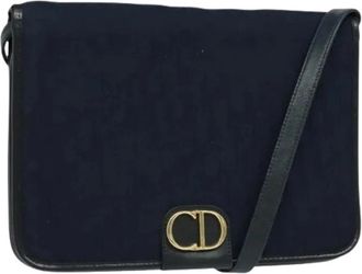 Dior Pre-owned Cross Body Bags, female, Blue, Size: ONE SIZE Pre-owned Trotter Canvas Shoulder Bag