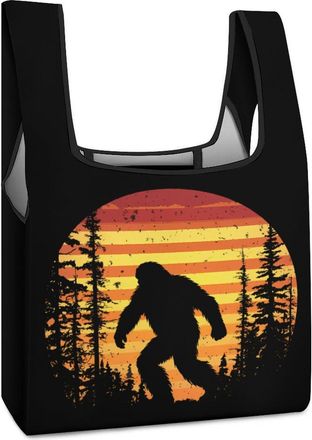 Generic Bigfoot Big Foot Sasquatch Shopping Bag Reusable Grocery Tote Bag Foldable Handbag for Travel Picnic